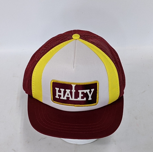 Vintage Haley Trucker Hat, Vintage Mesh Back Haley Patch Hat - Picture 4 of 10